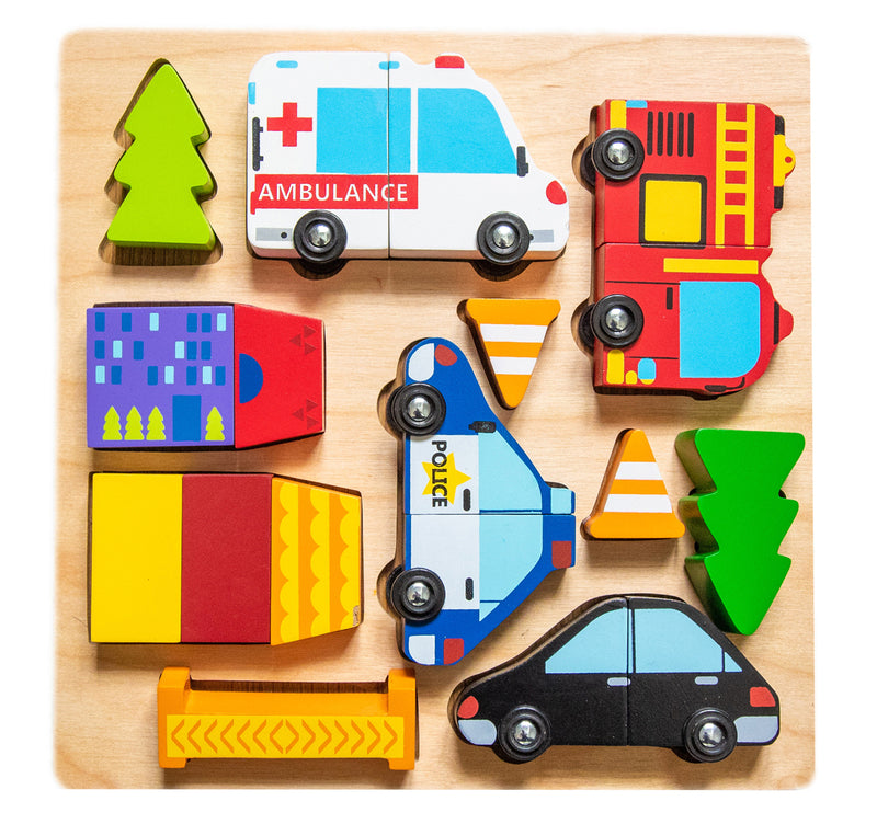 VEHICLE PUZZLE WITH MAGNETS