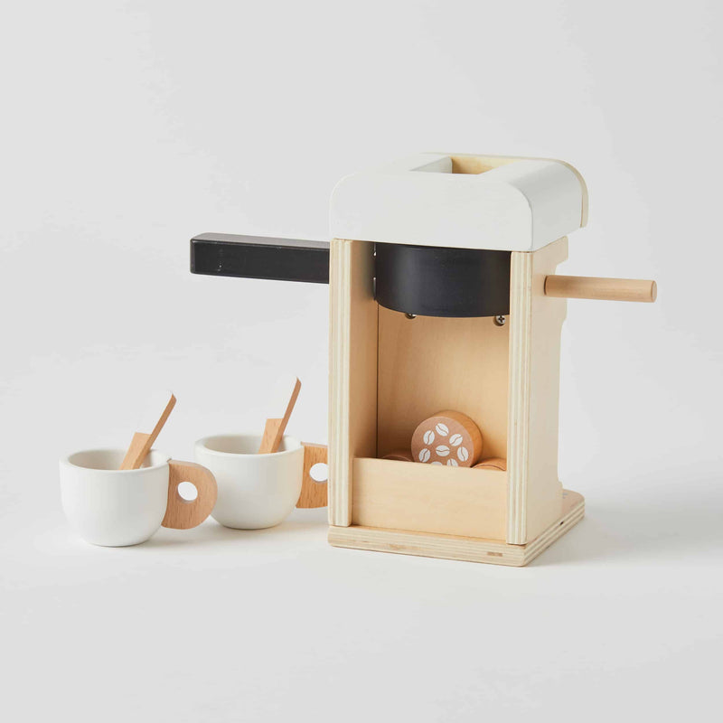 WOODEN COFFEE MACHINE SET