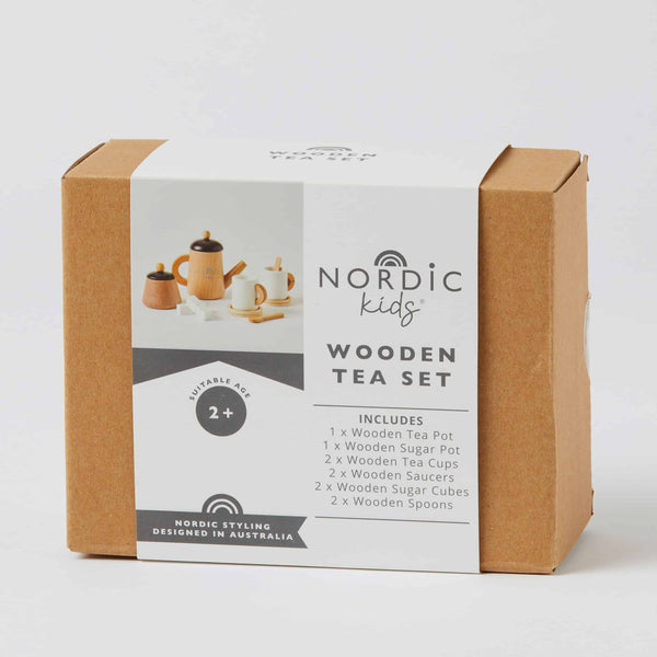 WOODEN TEA SET