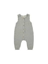 WOVEN JUMPSUIT - Sea Green Gingham