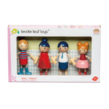 WOODEN DOLL FAMILY WITH FLEXIBLE ARMS AND LEGS