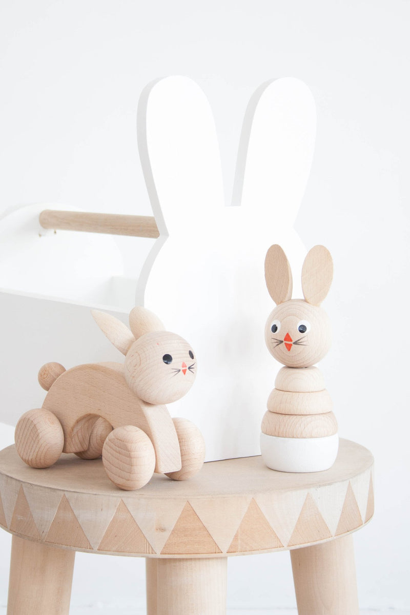 WOODEN RABBIT STACKING PUZZLE - Bonnie