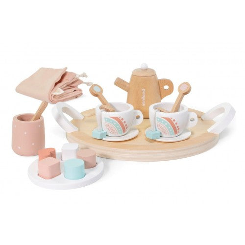 WODDEN TEA SET - 19 pcs