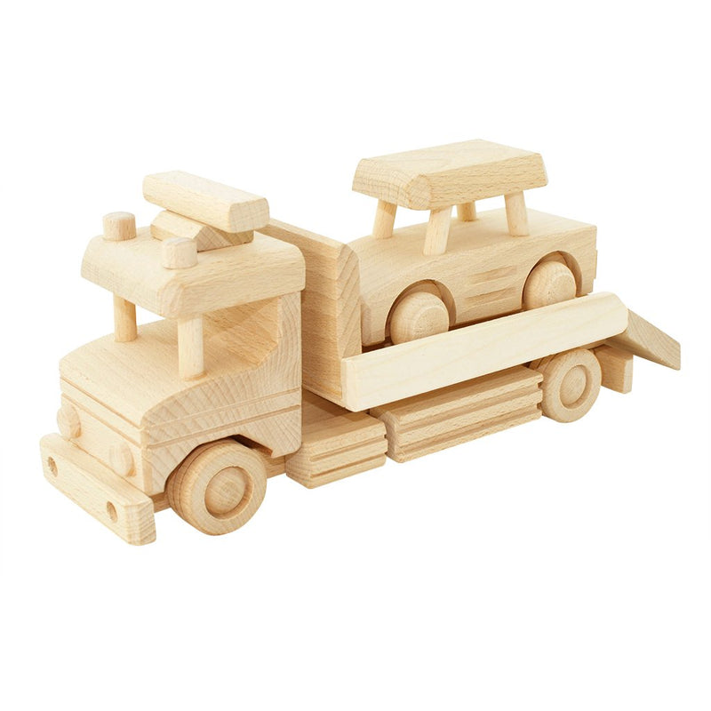 WOODEN TOW TRUCK WITH CAR - Jackson