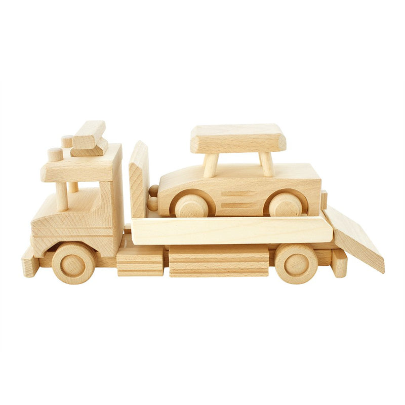 WOODEN TOW TRUCK WITH CAR - Jackson