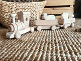 WOODEN TOY CARGO TRAIN SET - Pearl