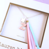 'Z' PINK GLITTER INITAL Necklace