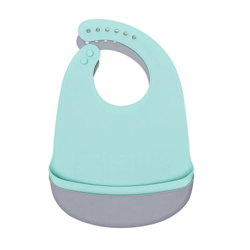 CATHCIE BIBS™ - Mint + Grey