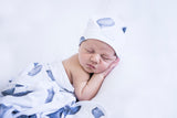 BABY JERSEY WRAP & BEANIE SET - Cloud Chaser