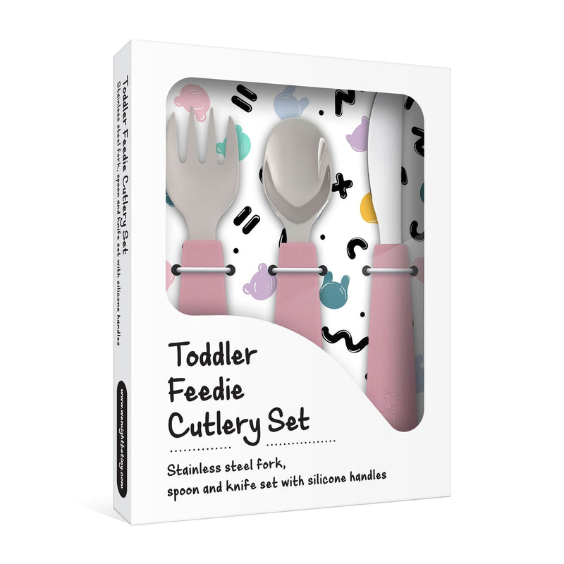 TODDLER FEEDIE™ cutlery set - Dusty Rose