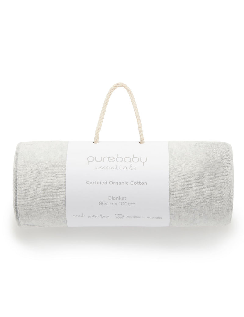 ESSENTIALS BLANKET - Pale Grey Melange